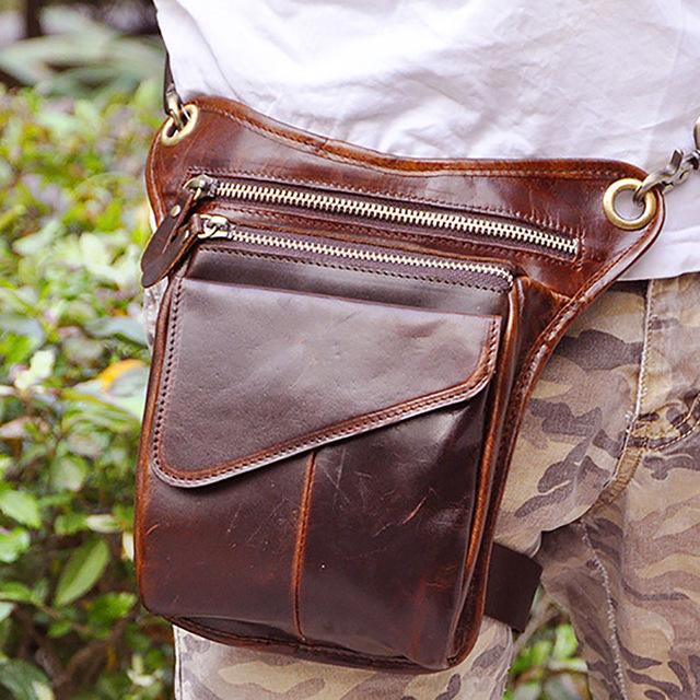 HORSE/OIL WAX COWHIDE LEG BAG