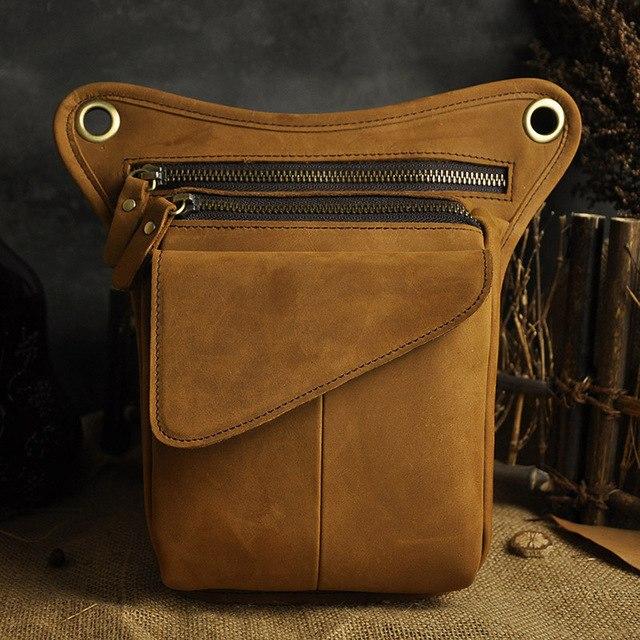 HORSE/OIL WAX COWHIDE LEG BAG