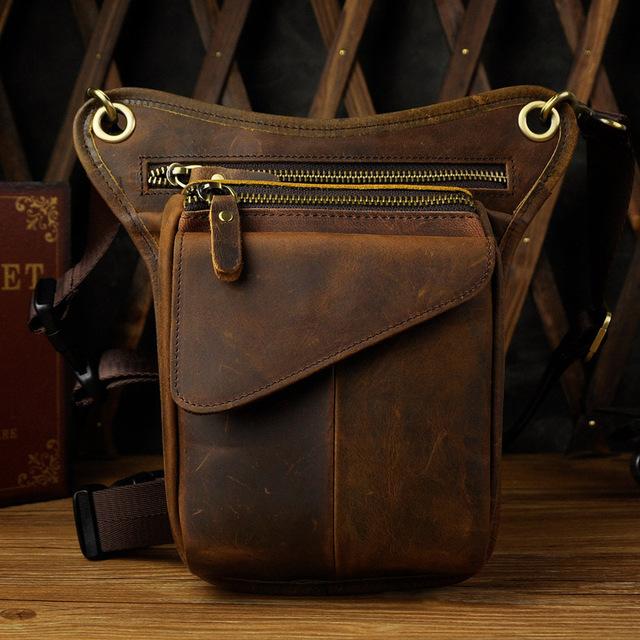 HORSE/OIL WAX COWHIDE LEG BAG